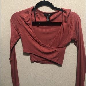 Forever 21 long sleeve crop top